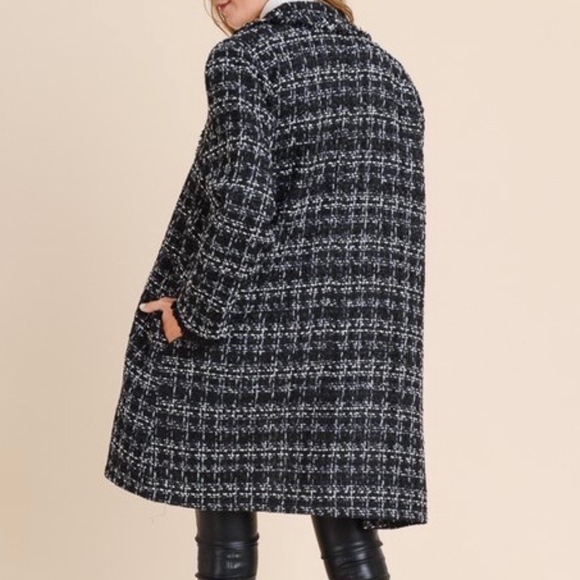 Black & Ivory Tweed Jacket - Picture 2 of 5